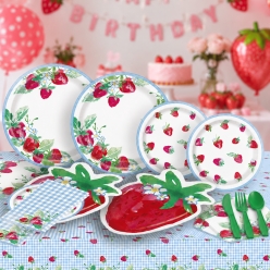 Sweet Strawberry Deluxe SUPERSAVER Party Pack for 8